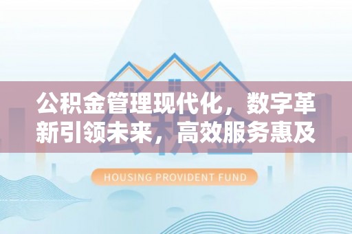 涿鹿公积金管理现代化，数字革新引领未来，高效服务惠及民生